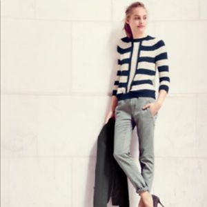 J. Crew Navy and Cream Striped Sweater 💜